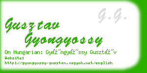gusztav gyongyossy business card