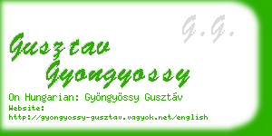 gusztav gyongyossy business card